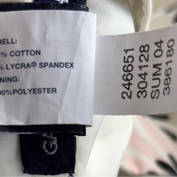 GAP STRETCH MINI DRESS STRAPLESS LINED CREAM W/ BLACK PINK GRAY FLOWERS SIZE 12 - Picture 4 of 11